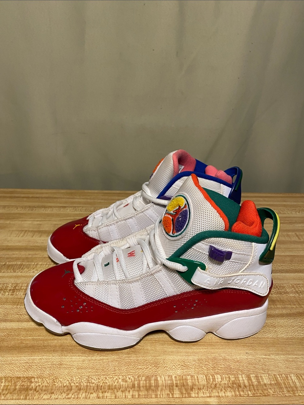 Nike Air Jordan 6 Rings- GS Multi Color] Basketball Shoes size 4.5Y